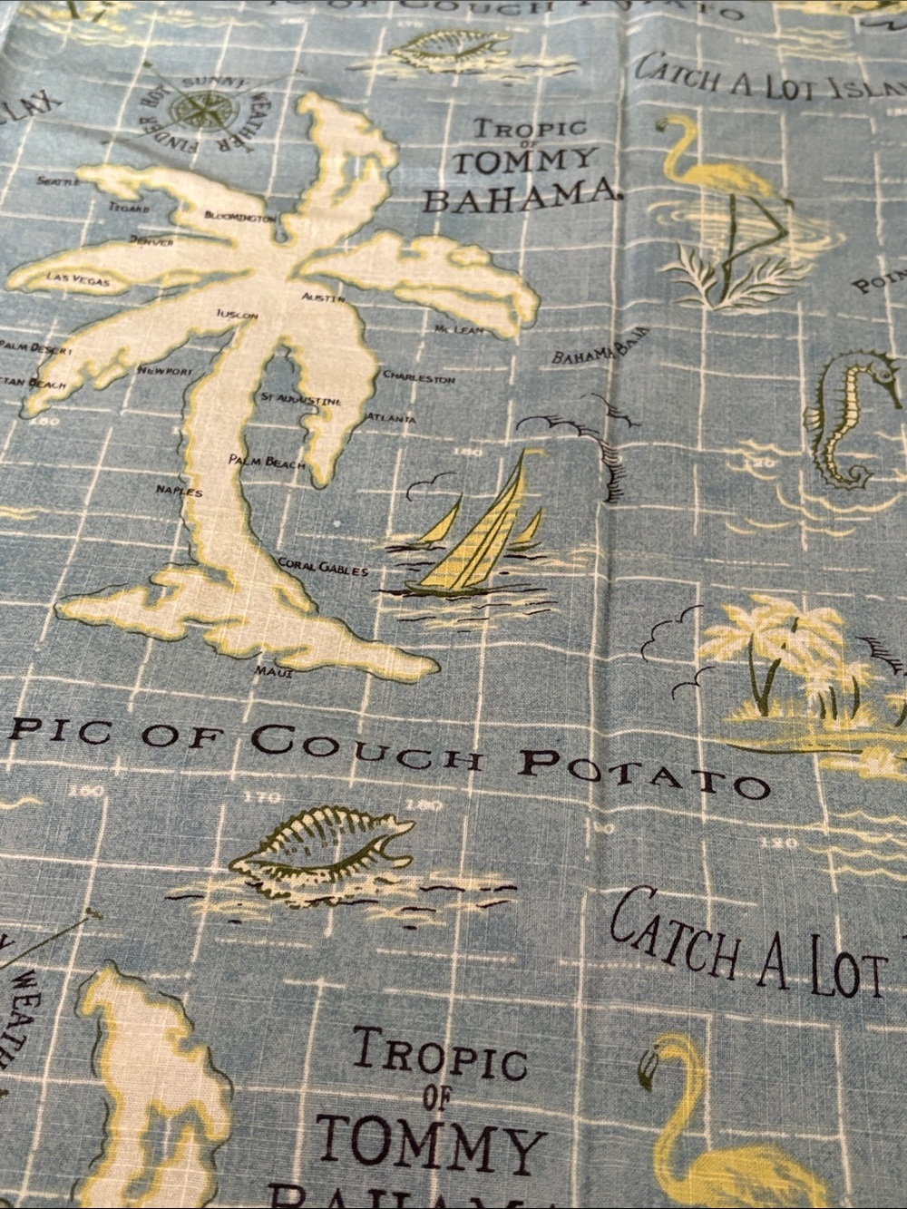 🍓 Tommy Bahama ISLAND SONG shower curtain - Picture 2 of 3